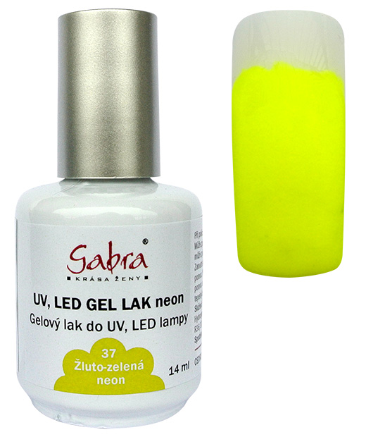 UV gel lak GABRA 37 žluto zelená neon 14 ml | NEHTOVÁ MODELÁŽ - Gel laky UV gel lak GABRA 37 žluto zelená neon 14 ml | NEHTOVÁ MODELÁŽ - Gel laky